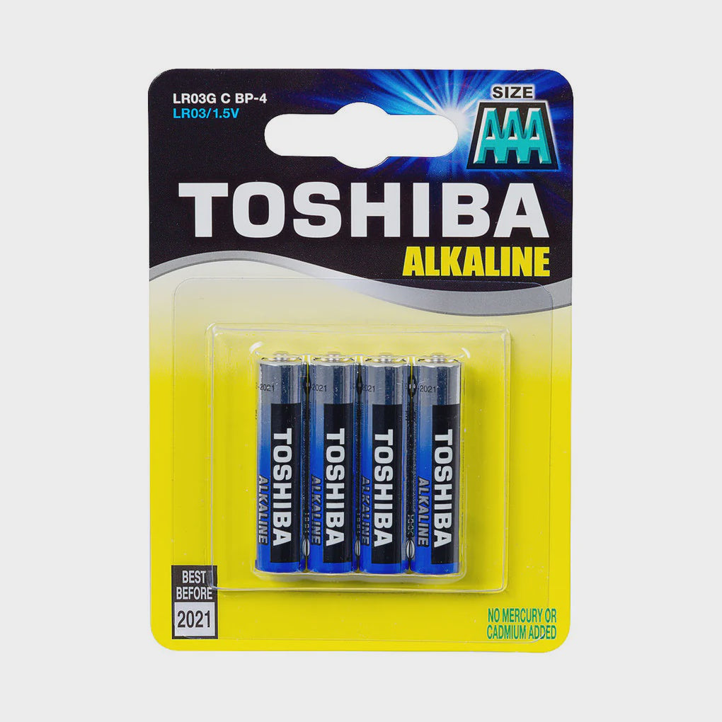 Toshiba Alkaline Batteries AAA 4 Pk