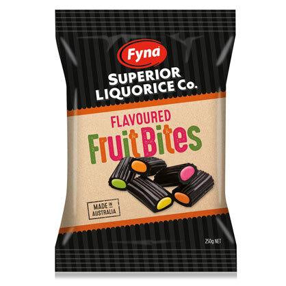 Fyna Licorice Fruit Bites 250g