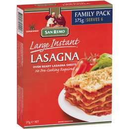 San Remo Instant Lasagna Sheets Family Pack 375g