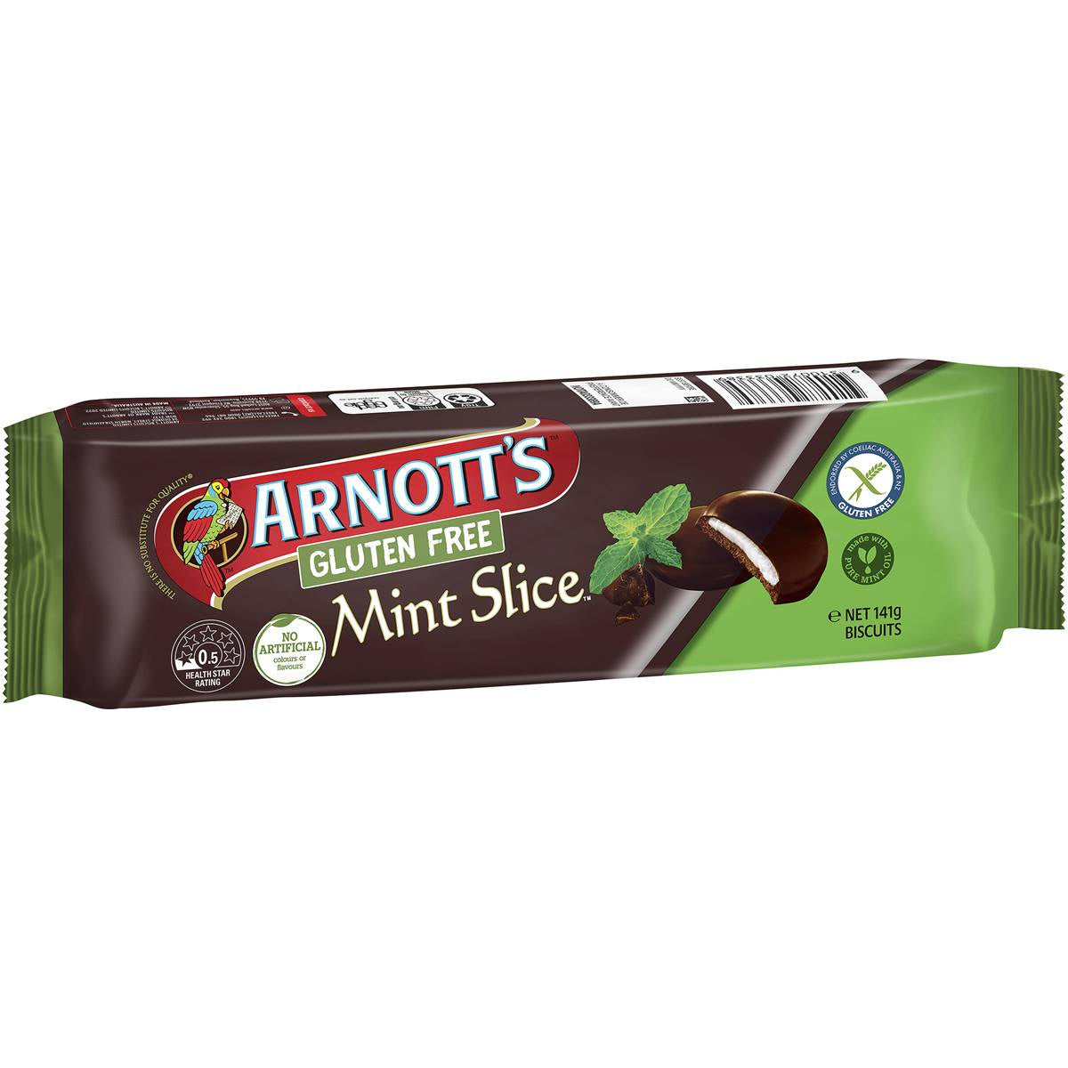 Arnotts  Mint Slice Chocolate Biscuits  GF 141g