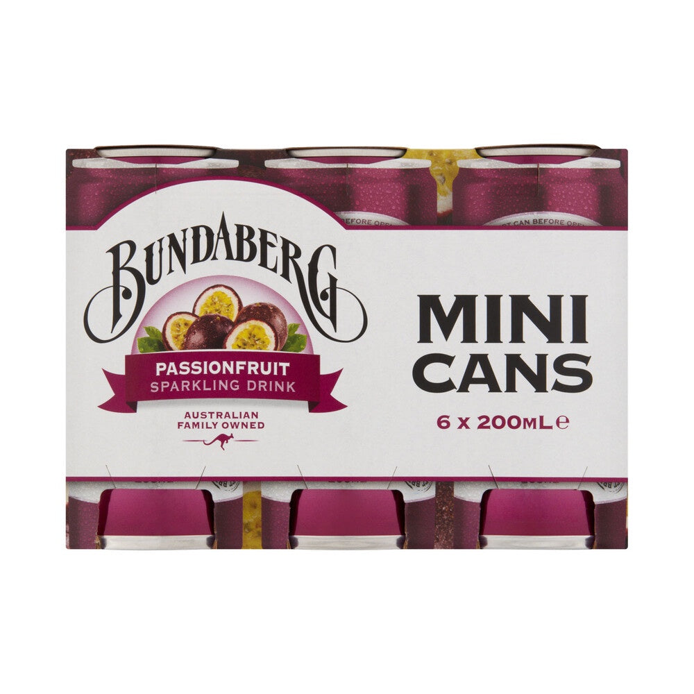 Bundaberg Passionfruit Mini Cans 6 x 200ml
