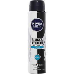 Nivea Black And White Mens Invisible Fresh Anti-Perspirant Deodorant 250ml