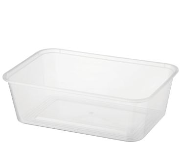 Rectangle Plastic Containers 750ml Clear 10pk