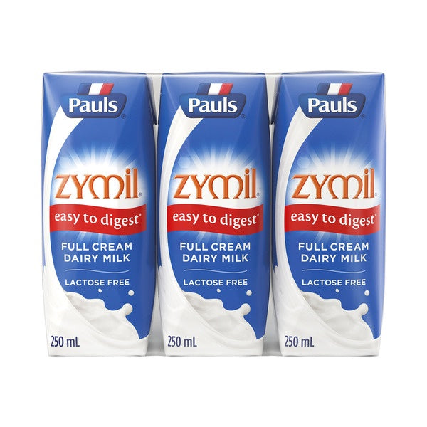 Pauls Zymil Full Cream UHT Milk 3x250mL