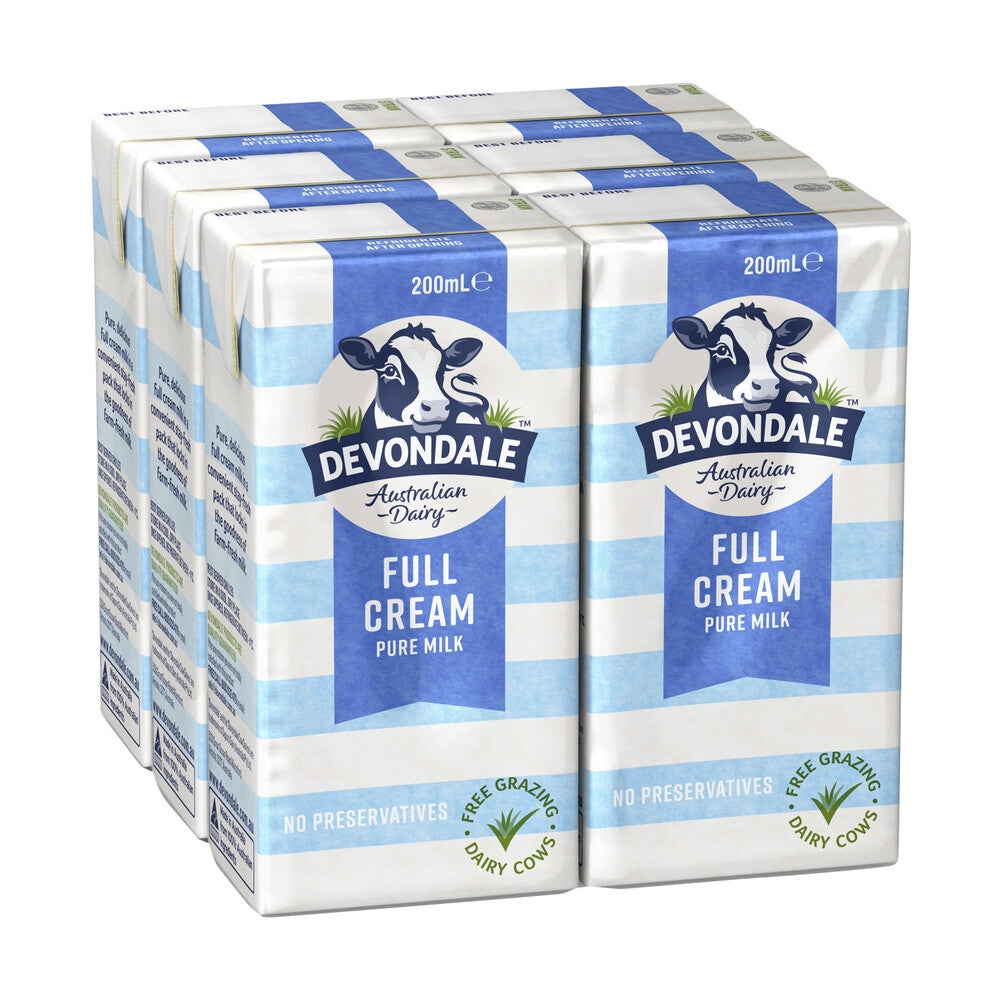 Devondale  Full Cream Long Life Milk 6x200ml