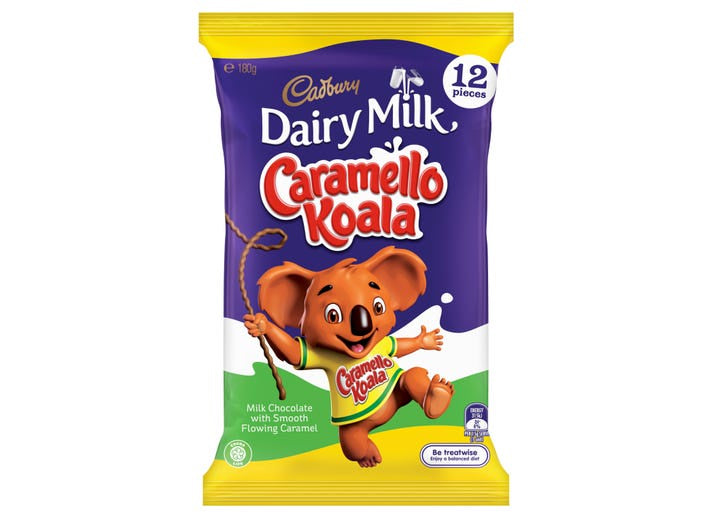 Cadbury Caramello Koala 180g 12 pack