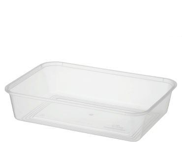 Rectangle Plastic Containers 500ml Clear 10pk