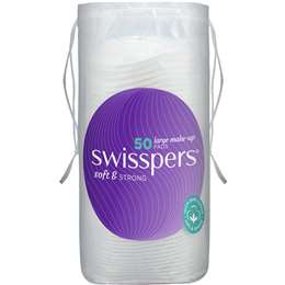 Swisspers Make Up Pads Cottyon Large 50 pack