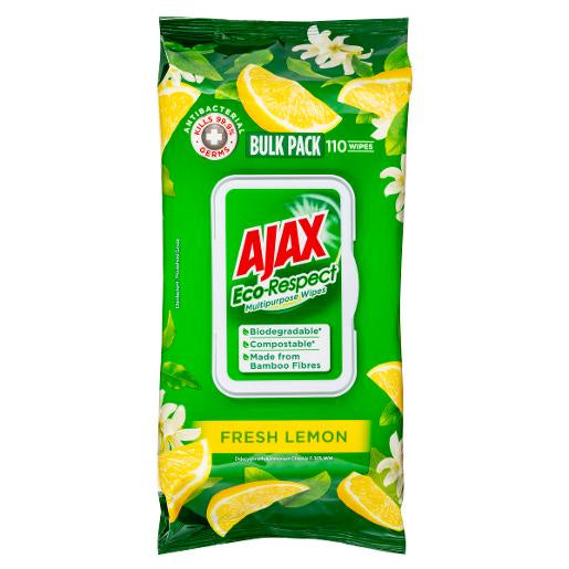 Ajax Lemon Antibac Wipes 110pk