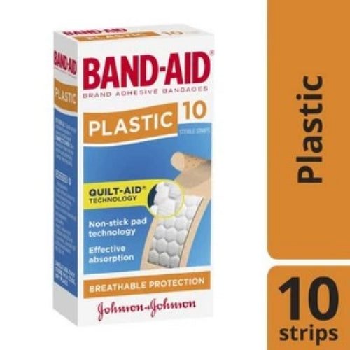Band Aid Plastic Strips x 10
