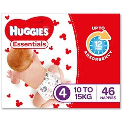 Huggies Essentials Size 4 Nappies 46pk