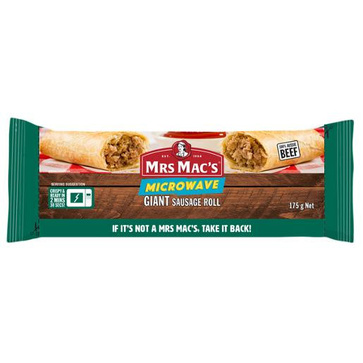 Mrs Macs Microwave Giant Sausage Roll Single 175g