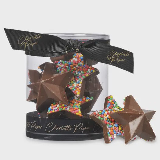 Charlotte Piper Milk Chocolate Stars with Sprinkles 90g