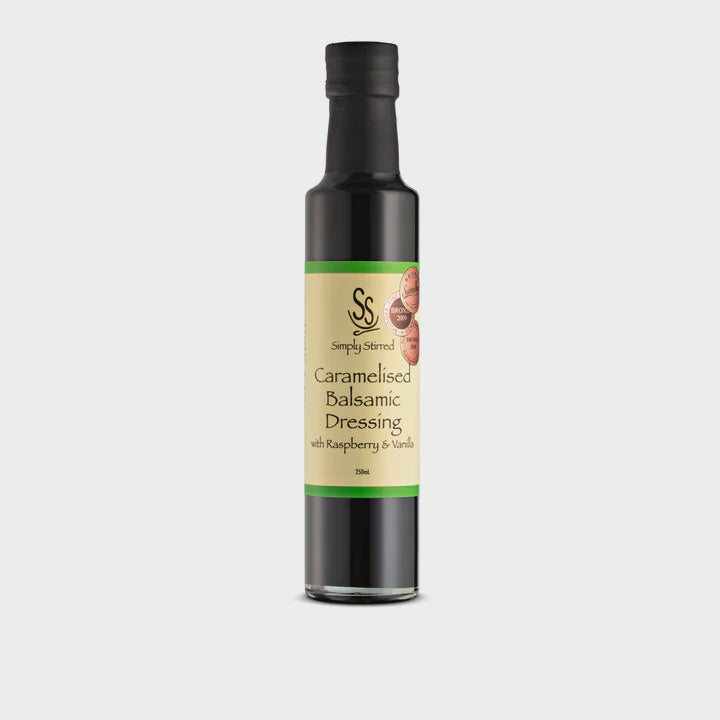 Simply Stirred Caramelised Balsamic Dressing With Raspberry And Vanilla 250ML