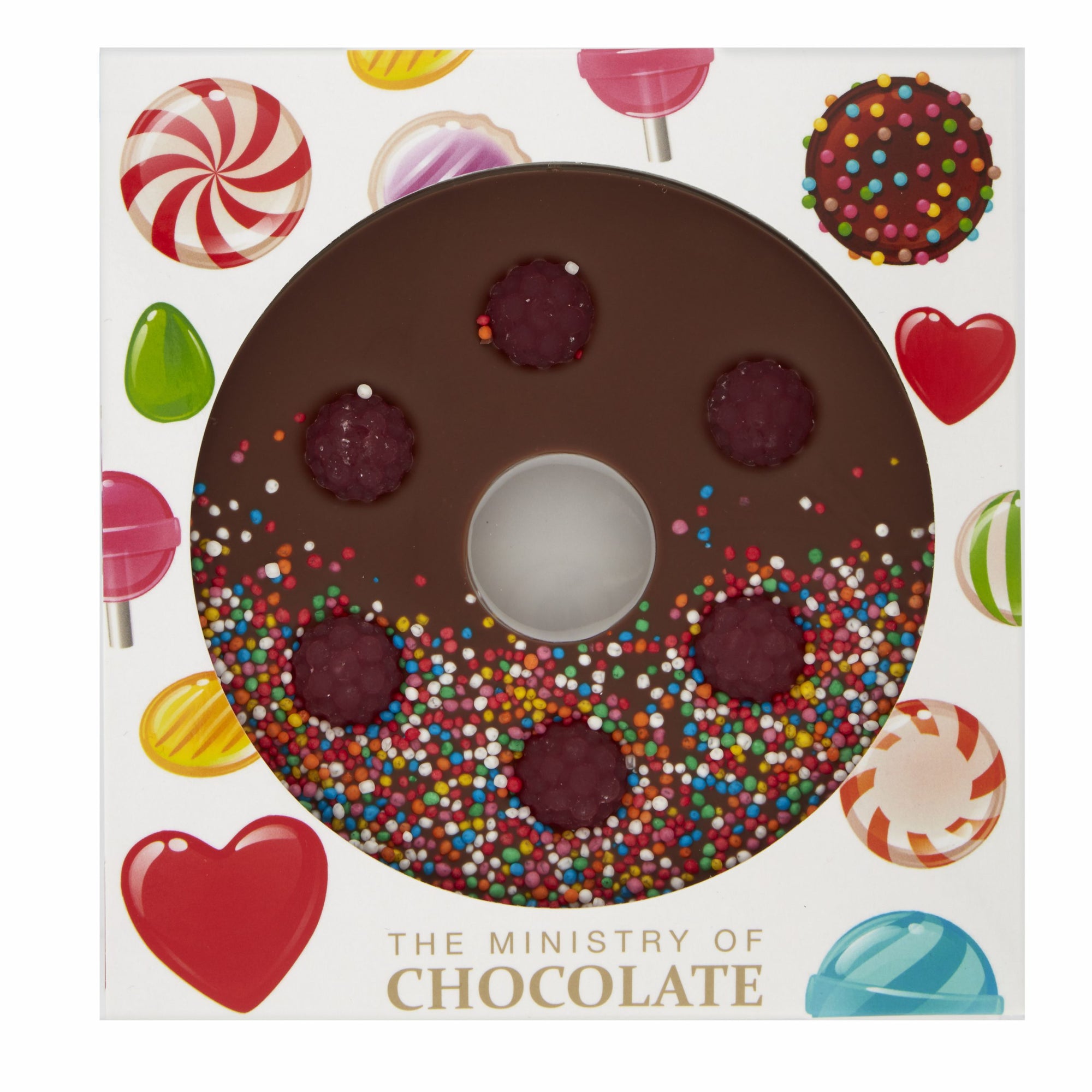 Ministry of Chocolate Raspberry Donut Pizza Disc 110g