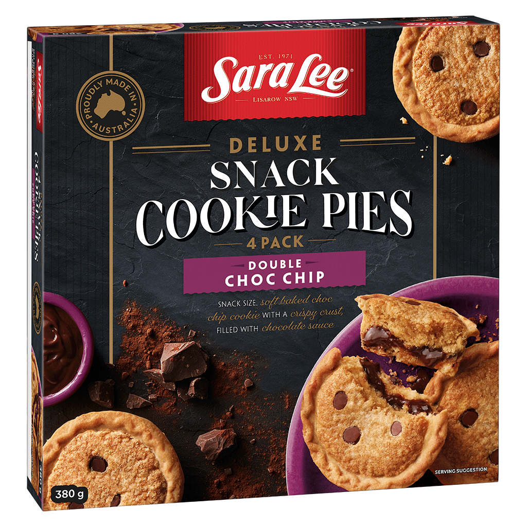 Sara Lee Snack Cookie Pie Double Choc 4 Pack