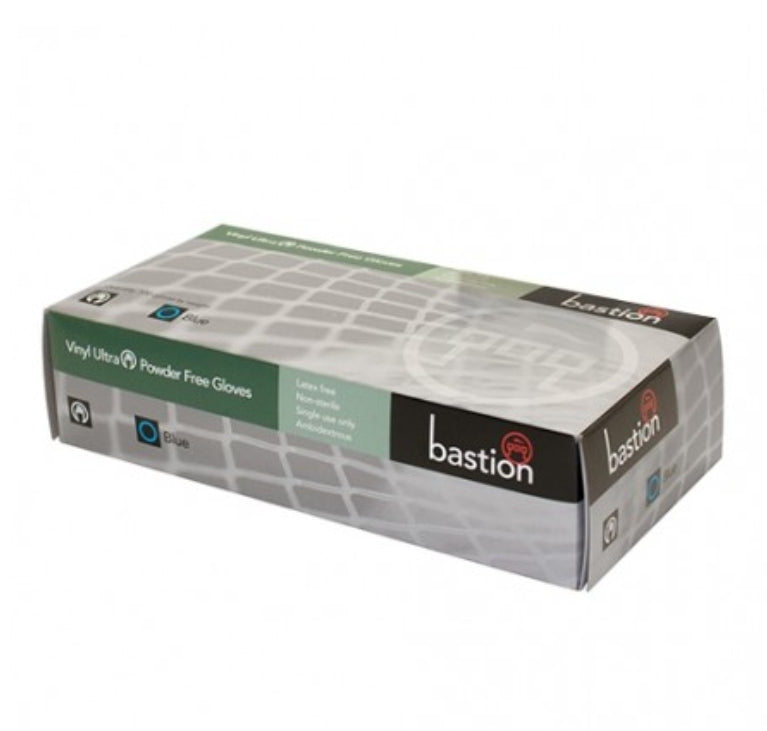 Bastion Disposable Gloves Vinyl Medium 100 pk