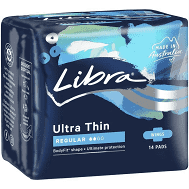 Libra Ultra Thin Regular with Wings Sanitary Pads x 14