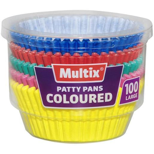 Multix Coloured Patty Cases Large 100pk