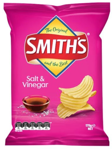 Smiths Salt & Vinegar Crinkle Cut Chips 170g