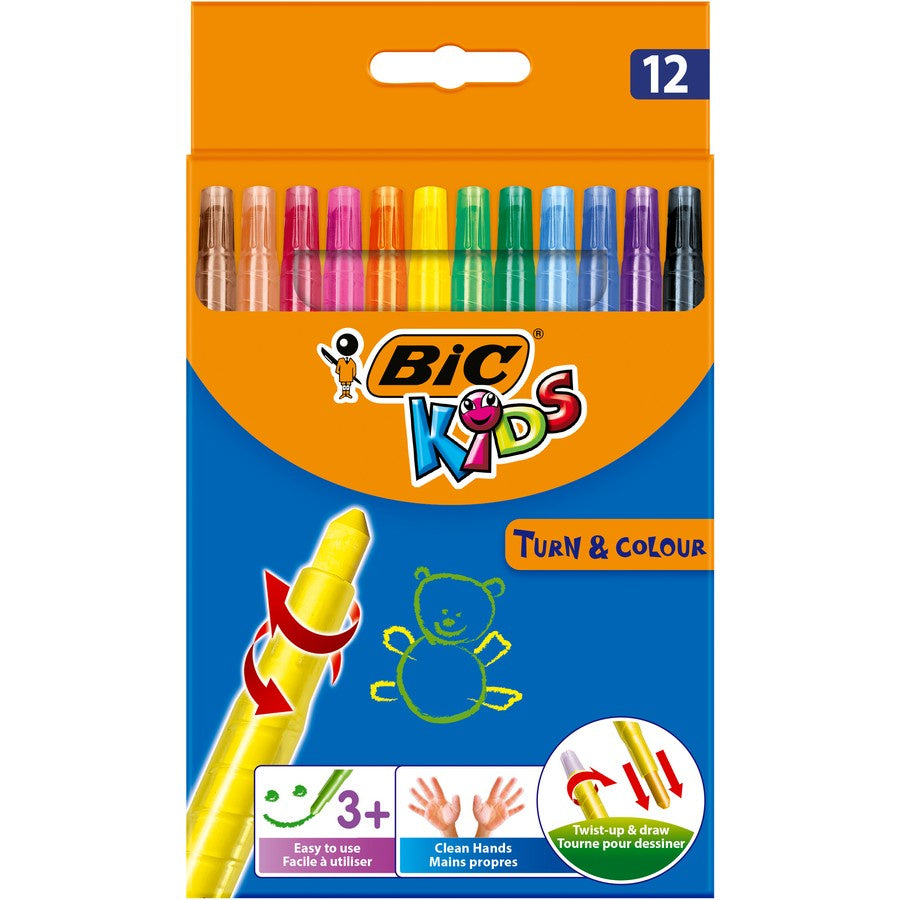 Bic Kids Turn & Colour Crayons 12pk