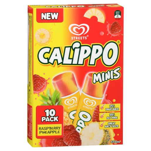 Street Calippo Raspberry & Pineapple Mini 10 Pack