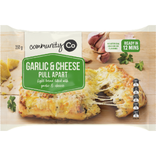 Community Co Garlic & Cheese Pull Apart Bread 350g