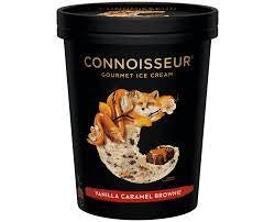 Connoisseur Vanilla, Caramel Brownie Ice Cream Tub 1L