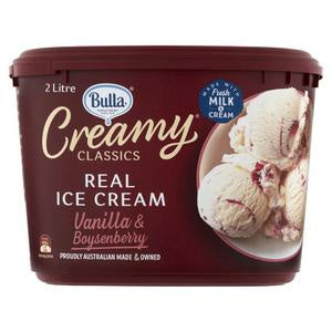 Bulla Ice Cream Vanilla & Boysenberry 2L