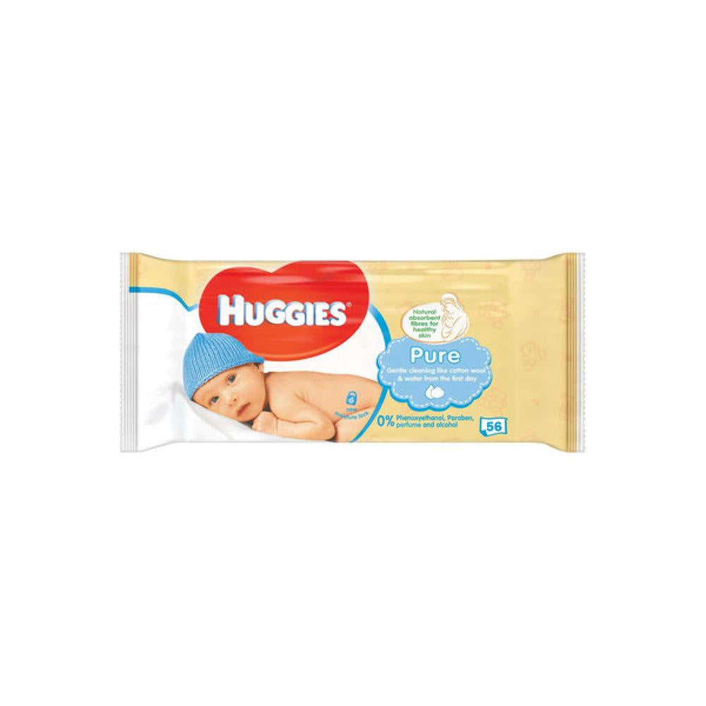 Huggies Pure Unscented Baby Wipes 56pk