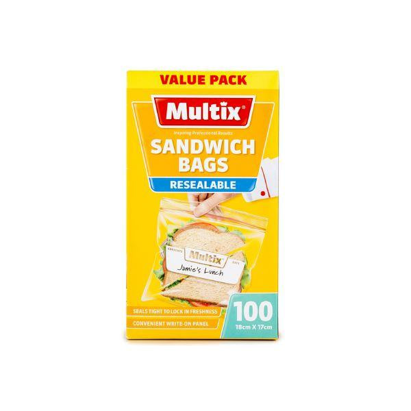 Multix Sandwich Bags Quickzip 100pk