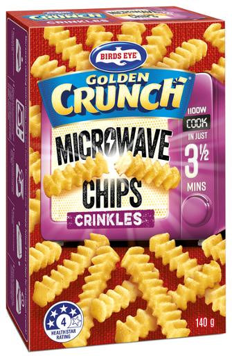 Birds Eye Golden Crunch Microwave Crinkle Chips 140g