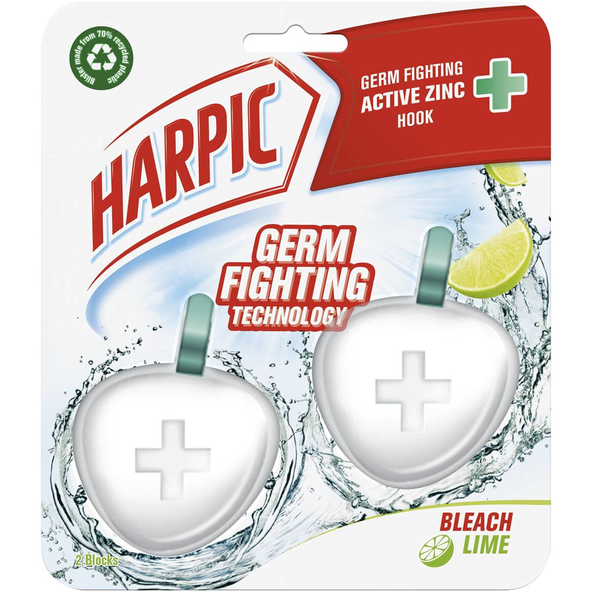 Harpic Toilet Blocks Germ fighting technology 2 pk