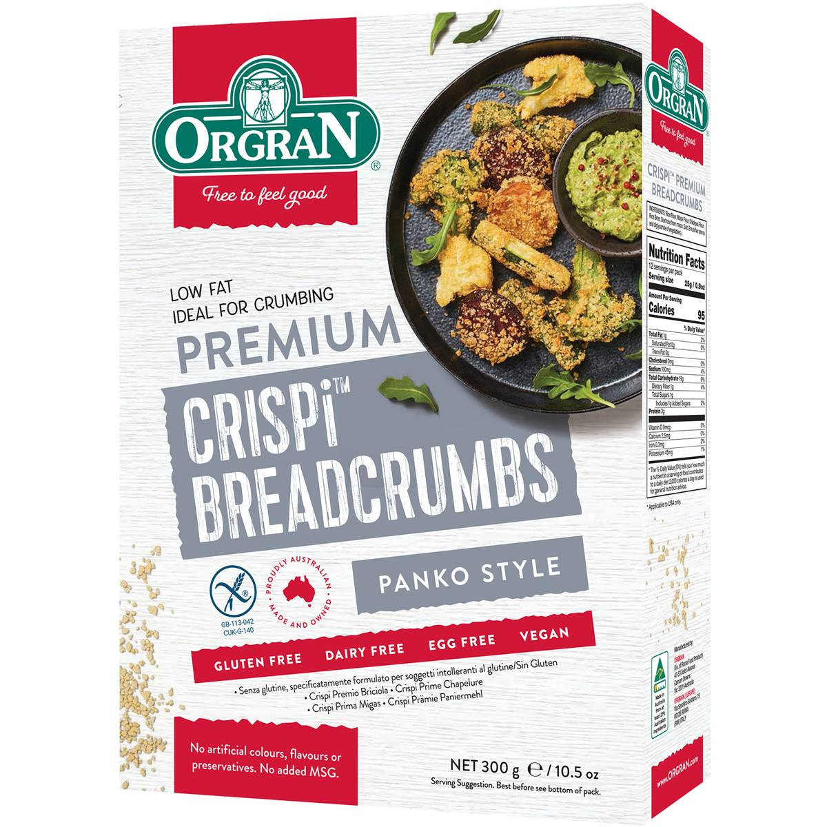 Orgran Gluten Free Breadcrumbs Premium Panko 300g