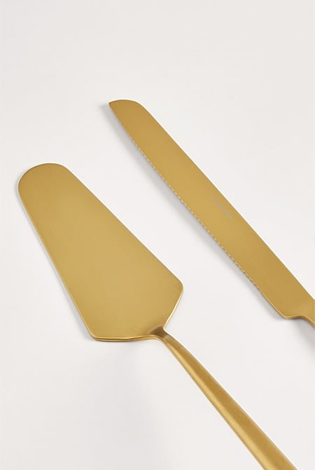 Nolan Cake Serving Set - Soft Gold