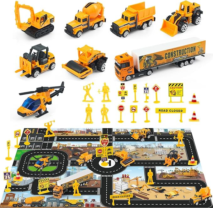 Coolplay Little Toy Cars Construction Vehicles Set