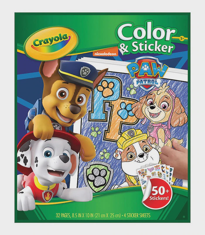 Crayola Colour and Sticker Book Paw Patrol 32pgs