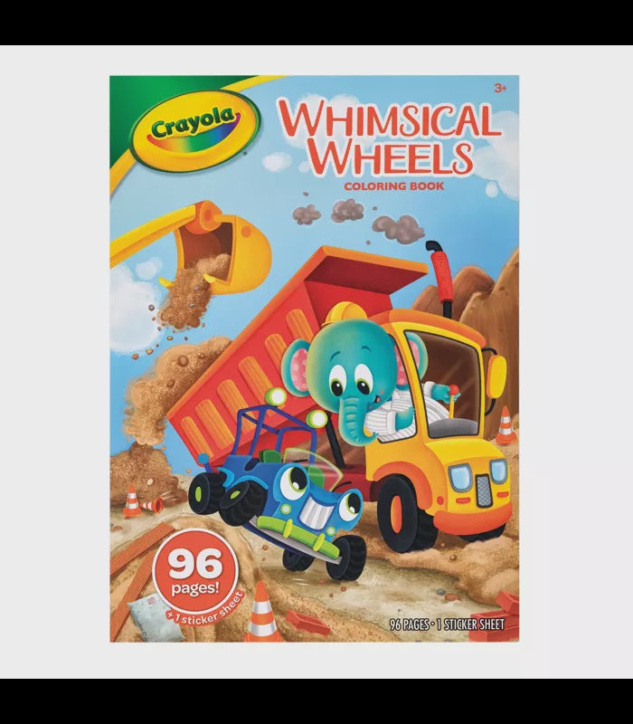 Crayola Whimsical Wheels Colouring Book 96pgs