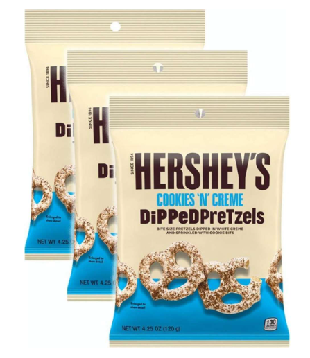 Hershey's Dipped Pretzels Cookies N Cream 120g