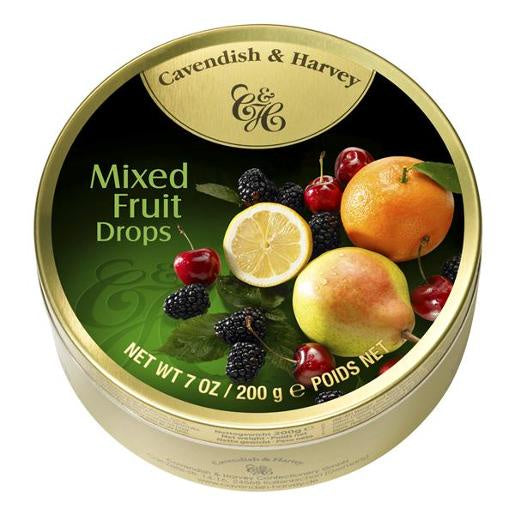 CAVENDISH & HAR MIXED FRUIT DROPS TIN 200GM