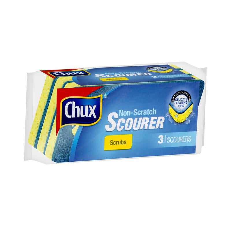 Chux Non Scratch Kitchen Scourer Scrub 3pk