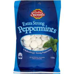 Dollar Sweets Peppermints Extra Strong 150g Bag