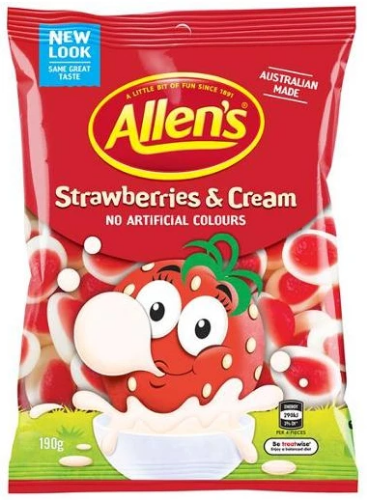 Allen's Strawberries & Cream 190g