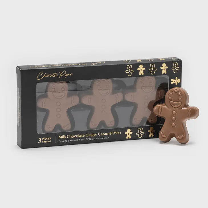 Charlotte Piper Milk Chocolate Ginger Caramelmen 3 pack 20g