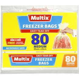 Multix Freezer Bags Tear Off Medium 80pk