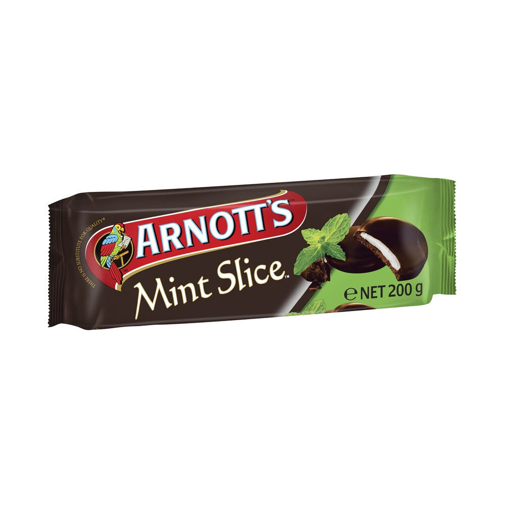 Arnotts Mint Slice Chocolate Biscuits 200g