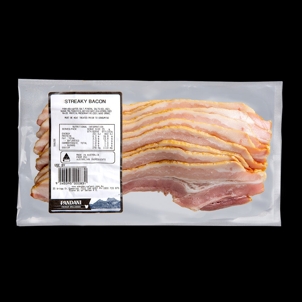 Pandani Streaky Bacon 400g