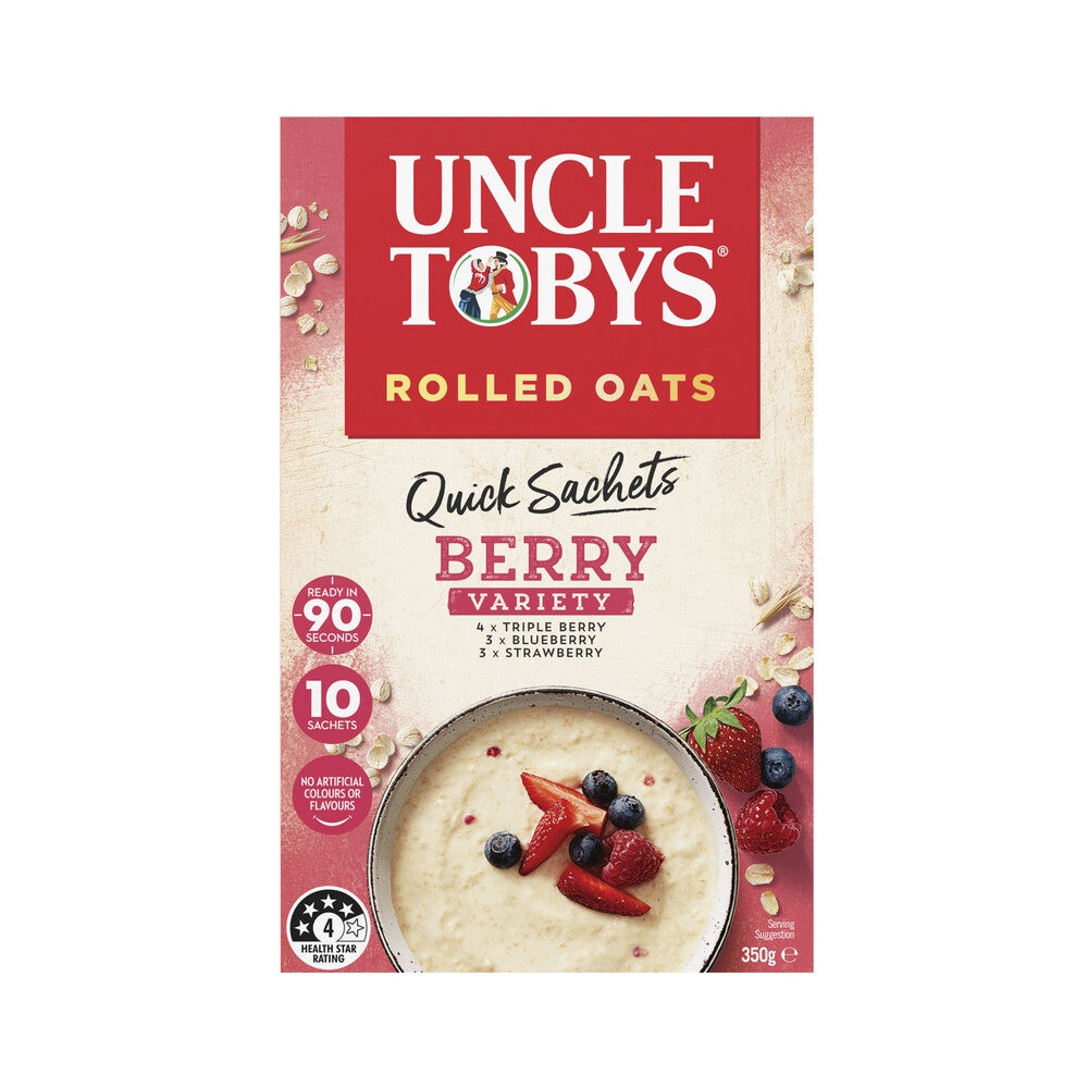 Uncle Tobys Oats Quick Sachets Berry Variety