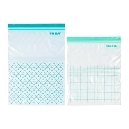 IKEA Resealable Bag 30 Pack - 15 x 4.5L & 15 x 6L