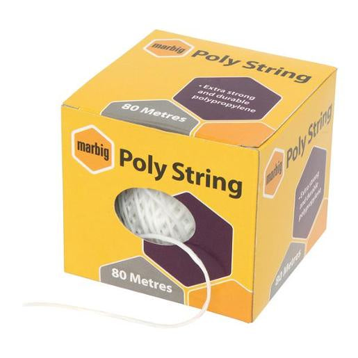 Marbig White Poly String 80m